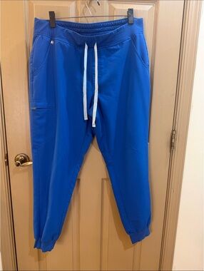 Figs Women's Zamora Royal Blue Drawstring Jogger Pants XL